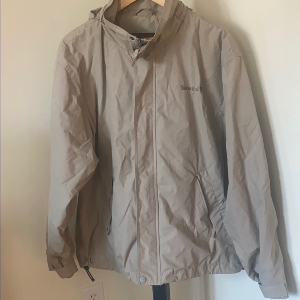 Timberland Tan Zip Up Lightweight Jacket